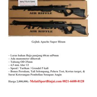 Gejluk Apache Super Hitam od 25 + Packing Kayu