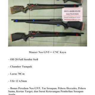 Mauser Neo GNT++ OD28 CNC+ Packing Kayu