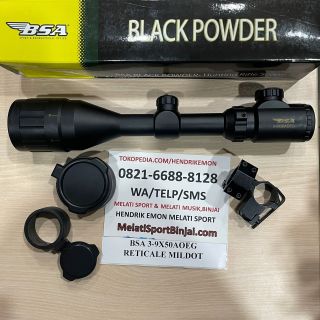 BSA 3-9x50AOEG Tutup Flip Reticale R.Finder Mounting Double